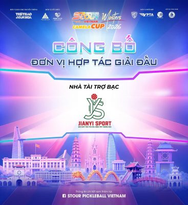JIANYI SPORT CHÍNH THỨC TRỞ THÀNH NHÀ TÀI TRỢ BẠC CỦA STOUR PICKLEBALL VIETNAM MASTERS 2026